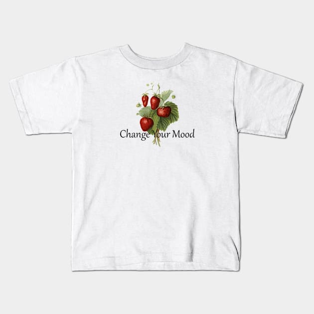 Strawberries - Change Your Mood Kids T-Shirt by Chokullov Art Studio